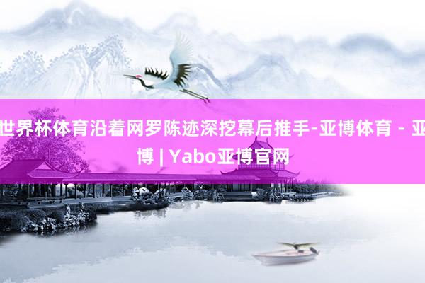 世界杯体育沿着网罗陈迹深挖幕后推手-亚博体育 - 亚博 | Yabo亚博官网