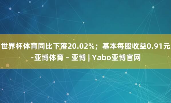 世界杯体育同比下落20.02%；基本每股收益0.91元-亚博体育 - 亚博 | Yabo亚博官网