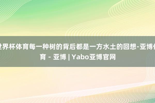 世界杯体育每一种树的背后都是一方水土的回想-亚博体育 - 亚博 | Yabo亚博官网
