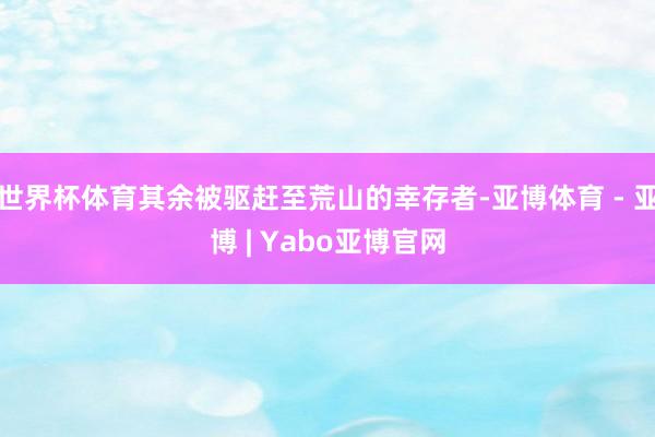 世界杯体育其余被驱赶至荒山的幸存者-亚博体育 - 亚博 | Yabo亚博官网